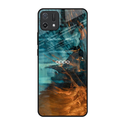 Golden Splash Glossy Case for Oppo A16K