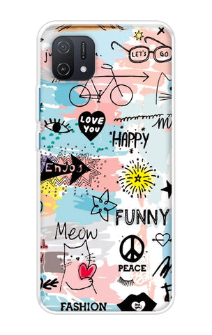 Happy Doodle Soft Cover for Oppo A16K