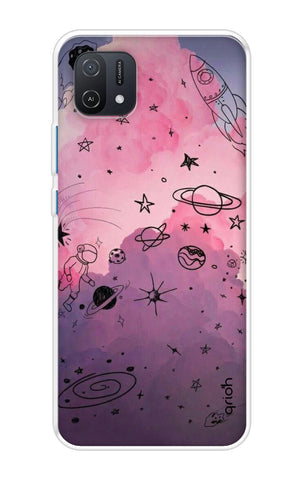 Space Doodles Art Soft Cover For Oppo A16K