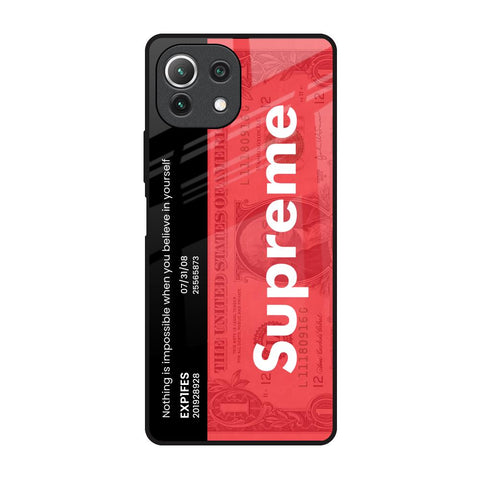 Supreme Ticket Glossy Case for Mi 11 Lite NE 5G
