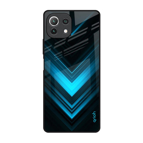 Vertical Blue Arrow Glossy Case For Mi 11 Lite NE 5G