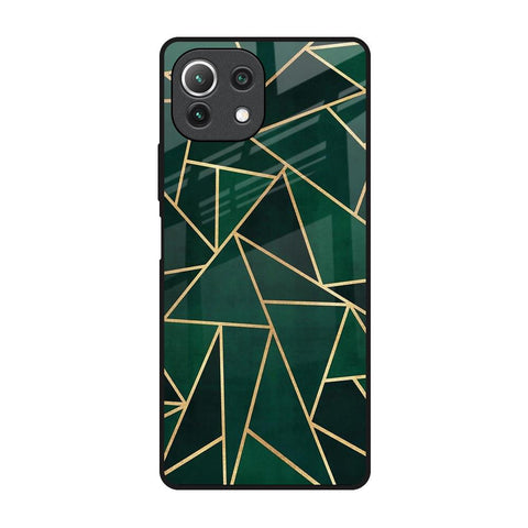 Abstract Green Glossy Case For Mi 11 Lite NE 5G