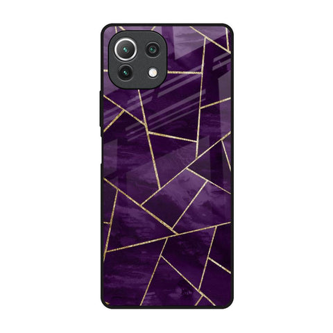 Geometric Purple Glossy Case For Mi 11 Lite NE 5G