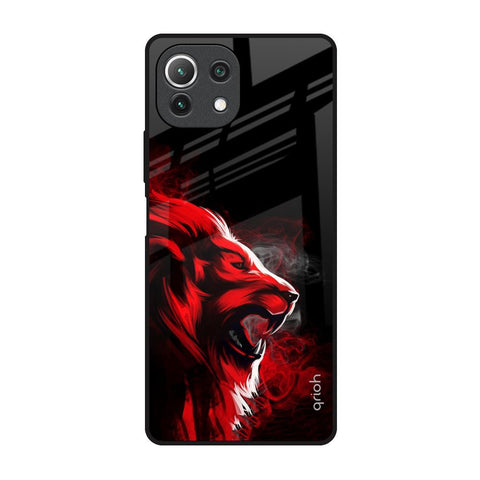 Red Angry Lion Glossy Case for Mi 11 Lite NE 5G