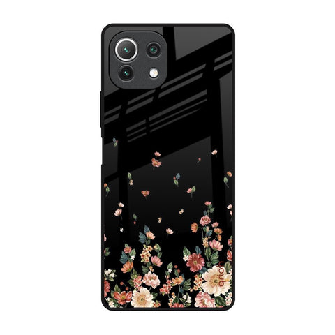 Floating Floral Print Glossy Case for Mi 11 Lite NE 5G