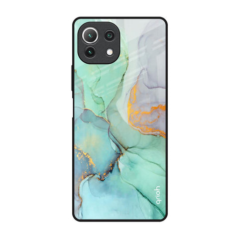 Green Marble Glossy Case for Mi 11 Lite NE 5G