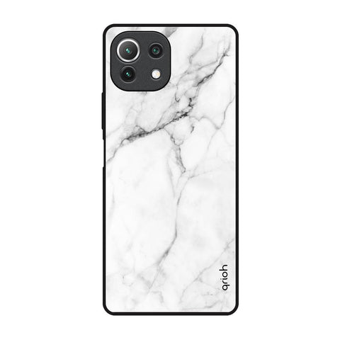 Modern White Marble Glossy Case for Mi 11 Lite NE 5G