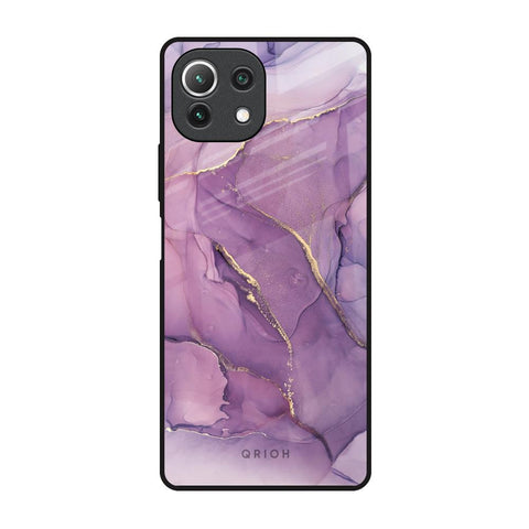 Purple Gold Marble Glossy Case for Mi 11 Lite NE 5G