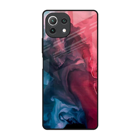 Blue & Red Smoke Glossy Case for Mi 11 Lite NE 5G