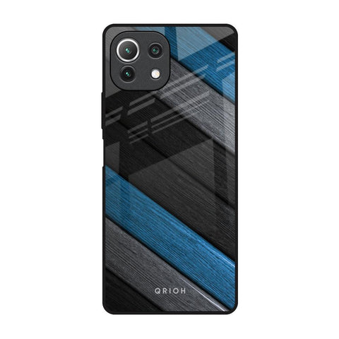 Multicolor Wooden Effect Glossy Case for Mi 11 Lite NE 5G