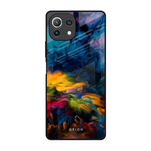 Multicolor Oil Painting Glossy Case for Mi 11 Lite NE 5G