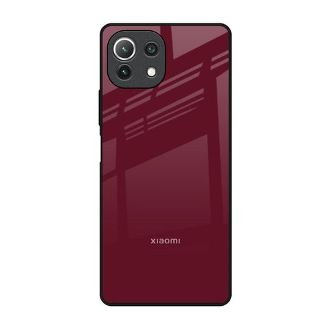 Classic Burgundy Glossy Case for Mi 11 Lite NE 5G