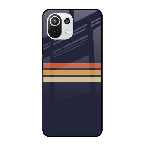 Tricolor Stripes Glossy Case For Mi 11 Lite NE 5G