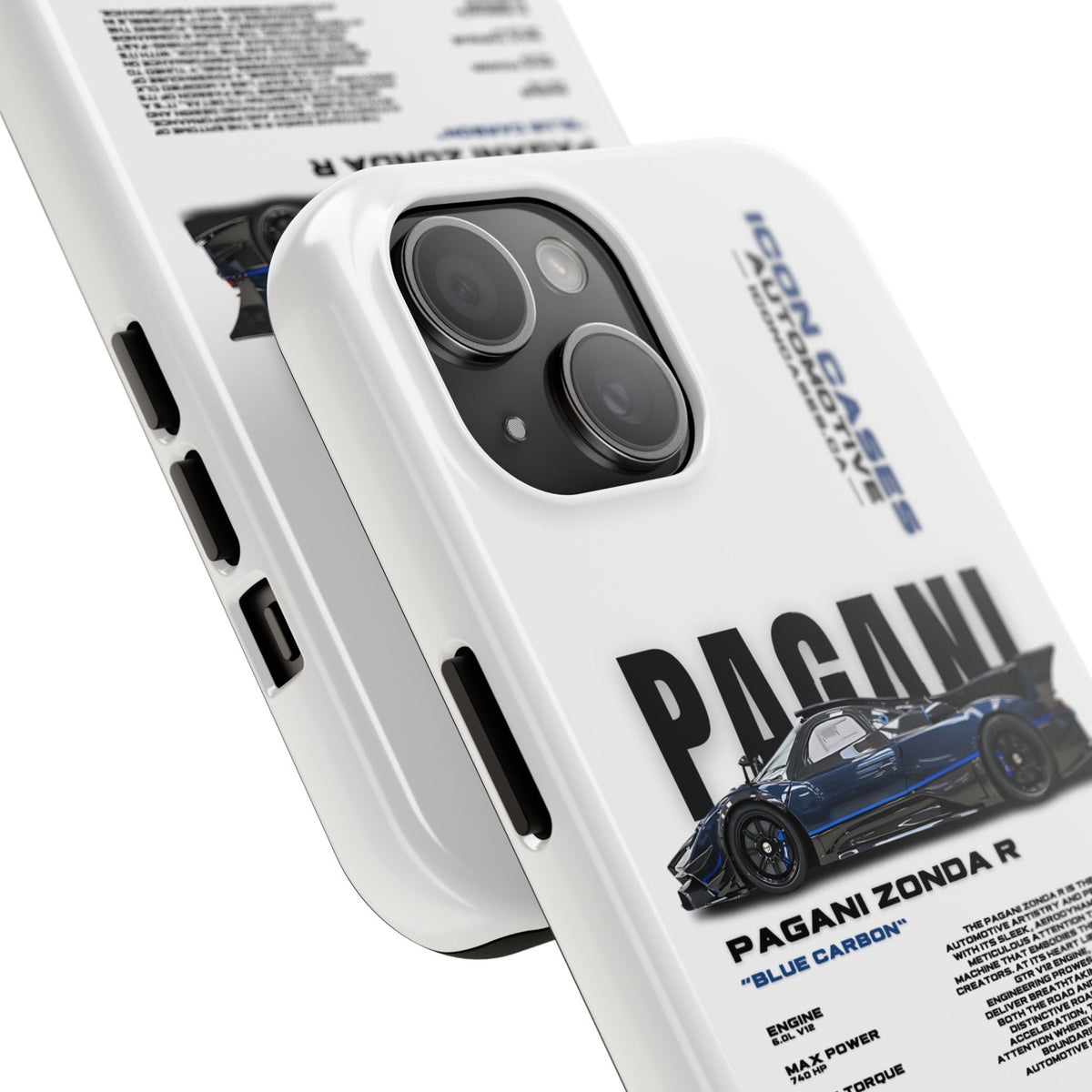 Pagani Zonda R White Premium Tough Shining Phone Case (Double Layer) Available For All iPhone Models