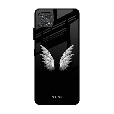White Angel Wings Glossy Case for Samsung Galaxy F42 5G