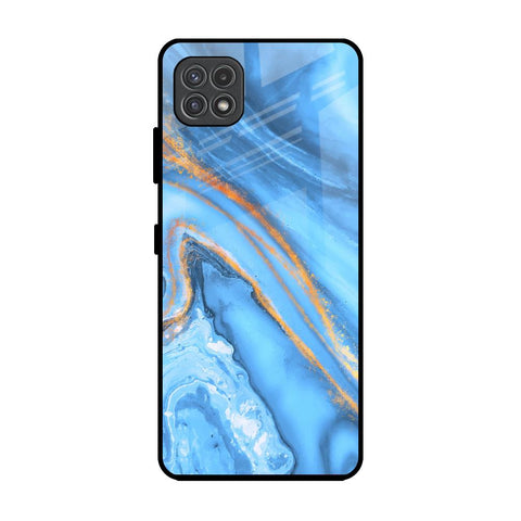 Vibrant Blue Marble Glossy Case for Samsung Galaxy F42 5G