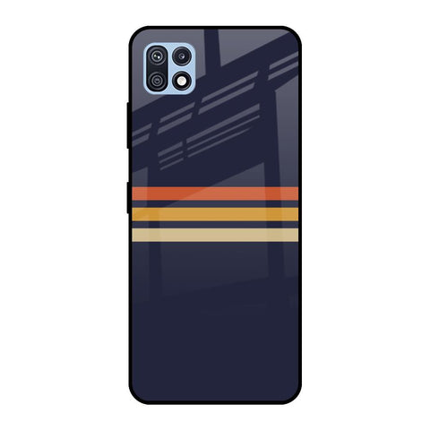 Tricolor Stripes Glossy Case For Samsung Galaxy F42 5G