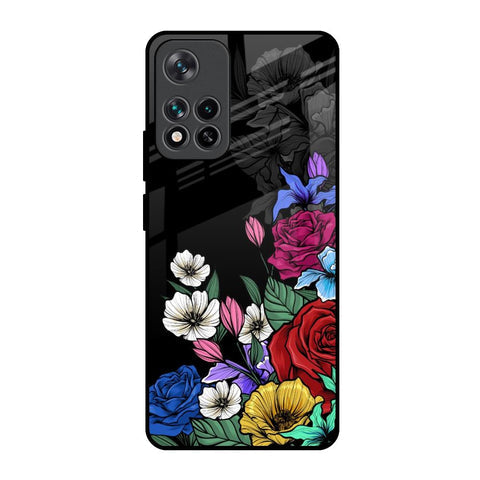 Rose Flower Bunch Art Glossy Case for Mi 11i HyperCharge