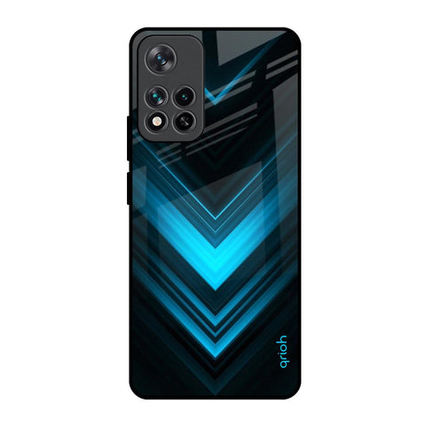 Vertical Blue Arrow Glossy Case For Mi 11i HyperCharge