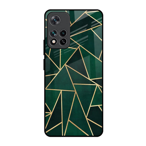 Abstract Green Glossy Case For Mi 11i HyperCharge