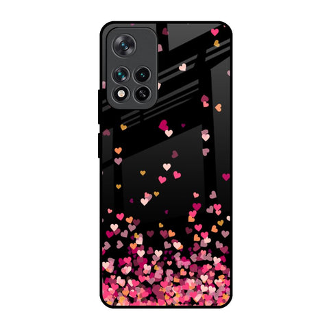Heart Rain Fall Glossy Case For Mi 11i HyperCharge