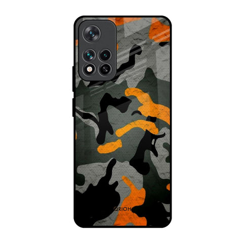 Camouflage Orange Glossy Case For Mi 11i HyperCharge