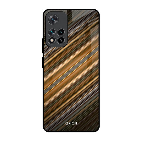 Diagonal Slash Pattern Glossy Case for Mi 11i HyperCharge