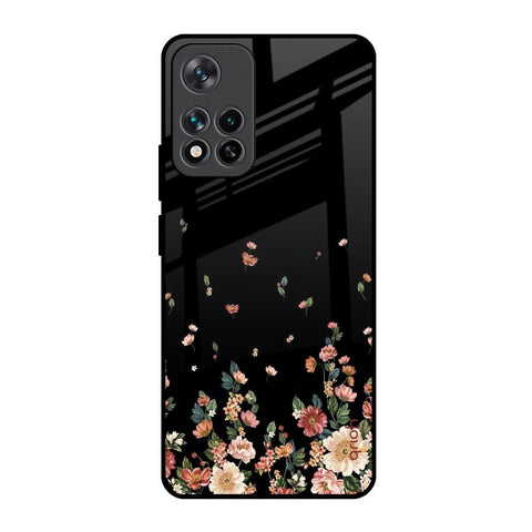 Floating Floral Print Glossy Case for Mi 11i HyperCharge