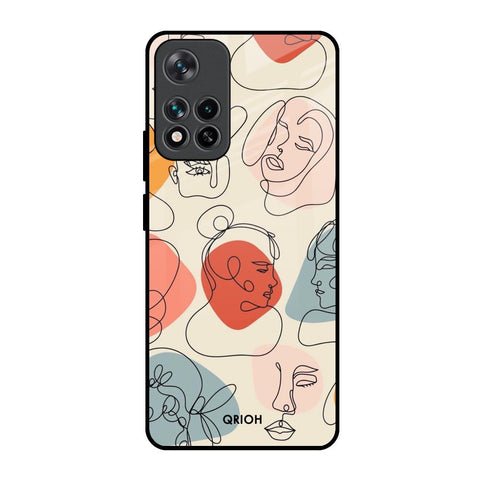 Abstract Faces Glossy Case for Mi 11i HyperCharge