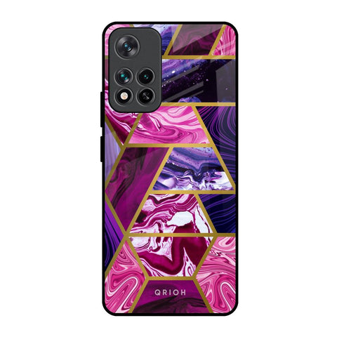 Electroplated Geometric Marble Glossy Case for Mi 11i HyperCharge