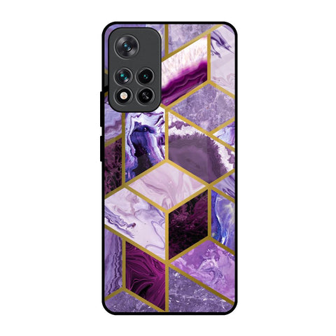 Purple Rhombus Marble Glossy Case for Mi 11i HyperCharge
