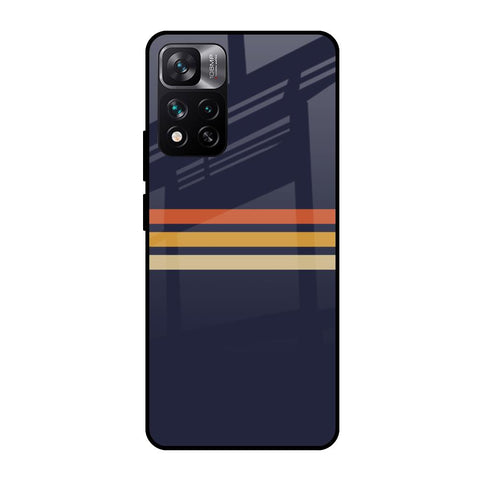 Tricolor Stripes Glossy Case For Mi 11i HyperCharge