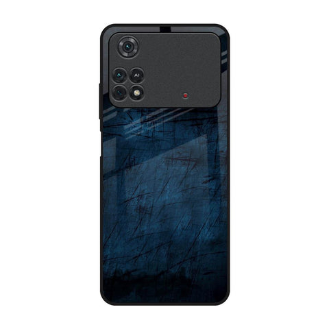 Dark Blue Grunge Glossy Case for Poco M4 Pro