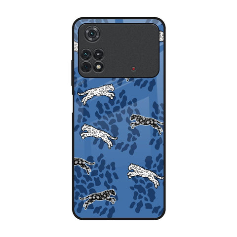 Blue Cheetah Glossy Case for Poco M4 Pro