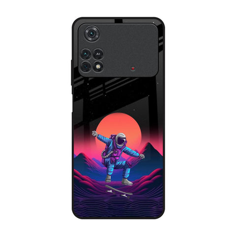 Retro Astronaut Glossy Case for Poco M4 Pro