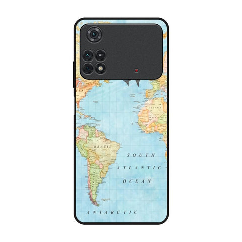 Travel Map Glossy Case for Poco M4 Pro