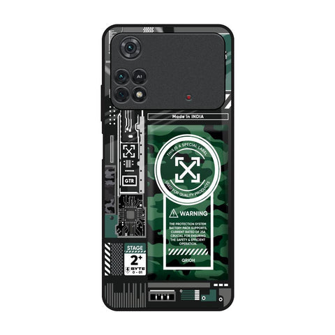 Green Camo Circuit Glossy Case for Poco M4 Pro