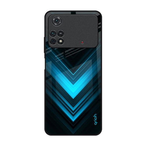 Vertical Blue Arrow Glossy Case For Poco M4 Pro