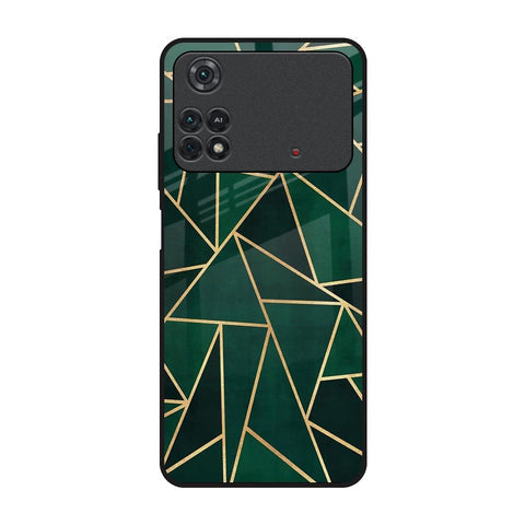 Abstract Green Glossy Case For Poco M4 Pro