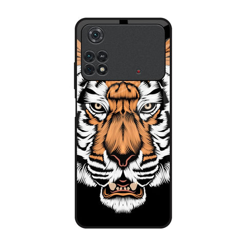 Angry Tiger Glossy Case For Poco M4 Pro