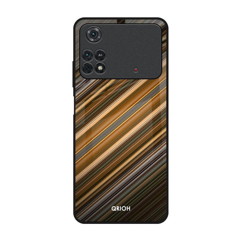 Diagonal Slash Pattern Glossy Case for Poco M4 Pro