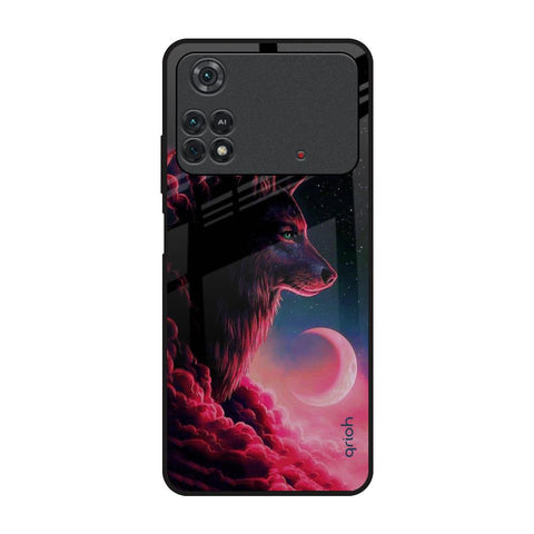 Moon Wolf Glossy Case for Poco M4 Pro