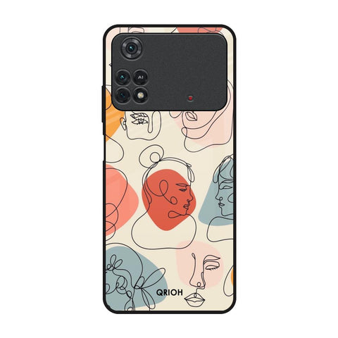 Abstract Faces Glossy Case for Poco M4 Pro