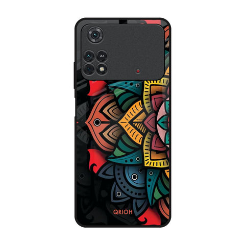 Retro Gorgeous Flower Glossy Case for Poco M4 Pro