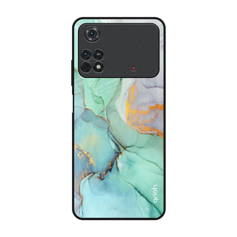 Green Marble Glossy Case for Poco M4 Pro