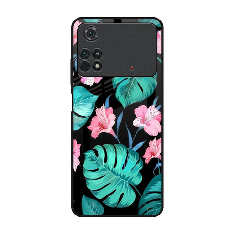 Tropical Leaves & Pink Flowers Glossy Case for Poco M4 Pro