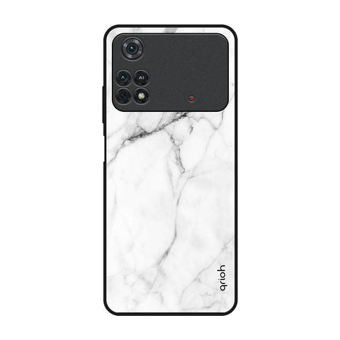 Modern White Marble Glossy Case for Poco M4 Pro