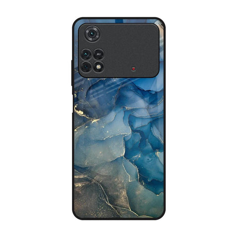 Blue Cool Marble Glossy Case for Poco M4 Pro