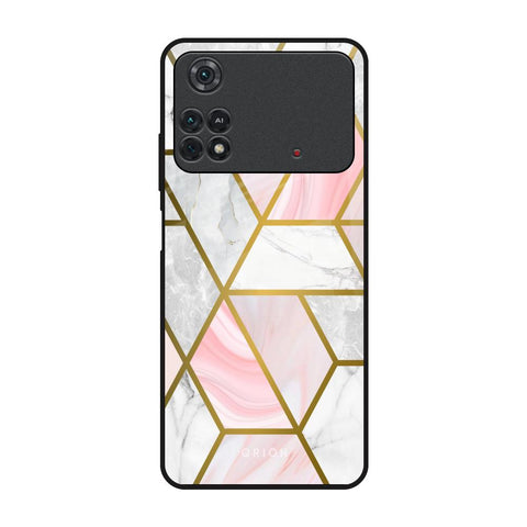 Geometrical Marble Glossy Case for Poco M4 Pro