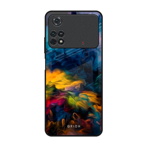 Multicolor Oil Painting Glossy Case for Poco M4 Pro